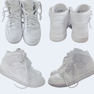 USED-Size 10.5 Air Jordan 1s All White(NO BOX)